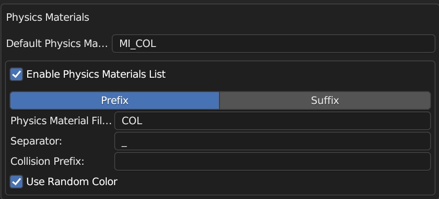 preferences related to physics materials