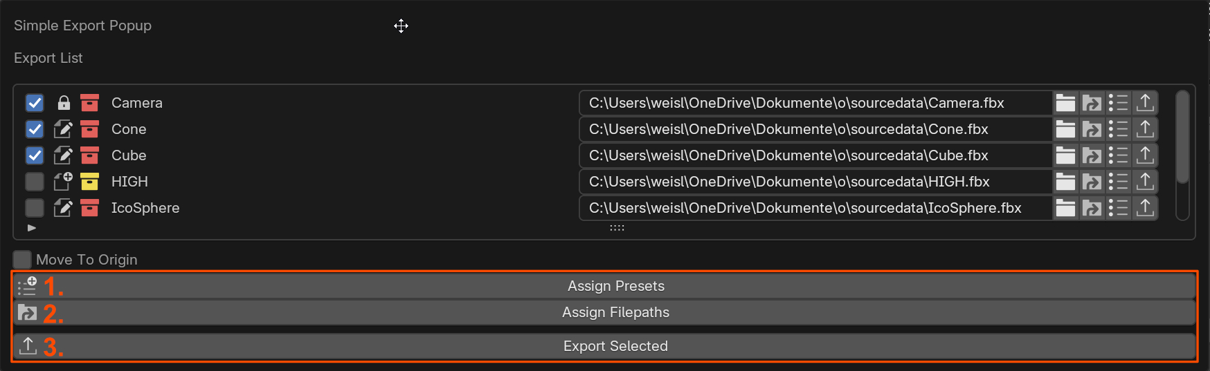 Batch Operations for the Export List