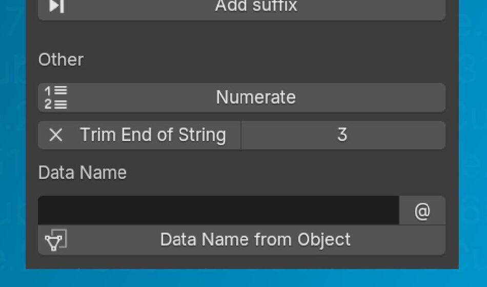 Trim End of String, Numerate, and Data Name from Object controls
