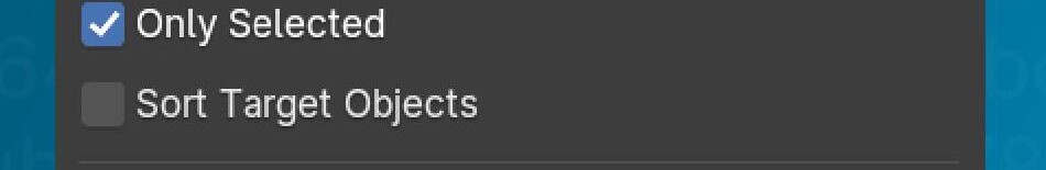 Sort Target Objects option in the Simple Renaming panel